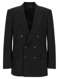 TOM FORD - TOM FORD - Satin striped blazer - Men’s Clothing