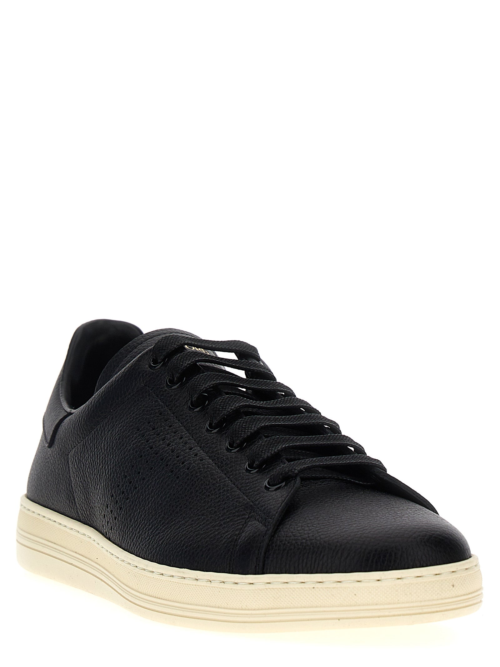 TOM FORD - TOM FORD - Logo leather sneakers - Men’s Shoes