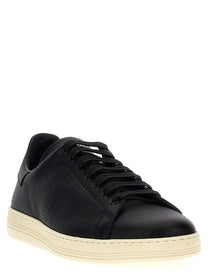 TOM FORD - TOM FORD - Logo leather sneakers - Men’s Shoes