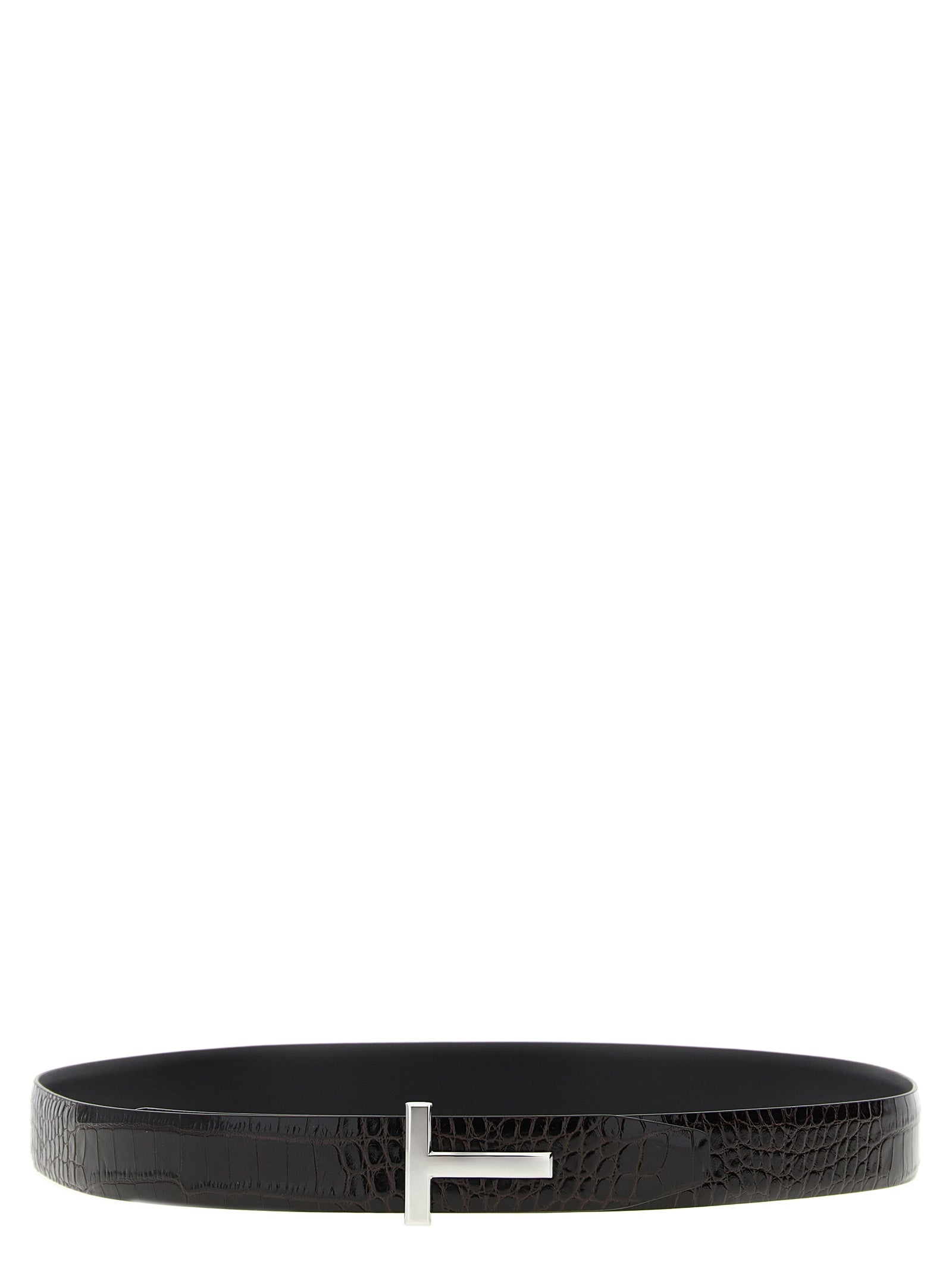 TOM FORD - TOM FORD - Reversible crocodile leather belt - Men’s Accessories