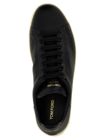 TOM FORD - TOM FORD - Logo leather sneakers - Men’s Shoes