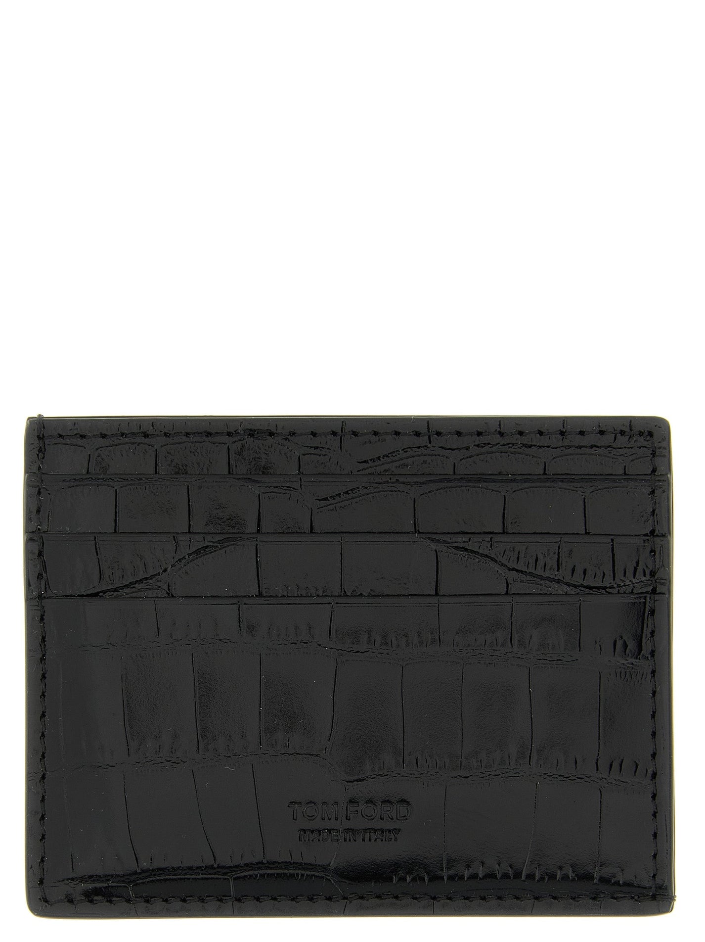 TOM FORD - TOM FORD - Crocodile leather card holder - Men’s Accessories