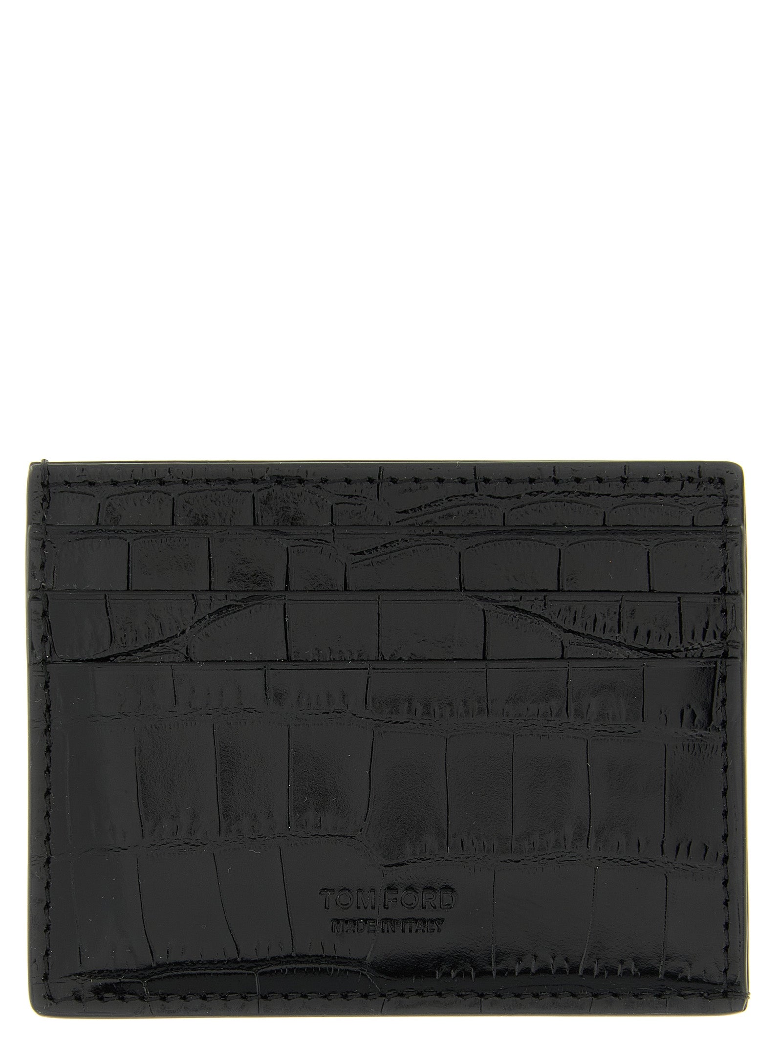 TOM FORD - TOM FORD - Crocodile leather card holder - Men’s Accessories