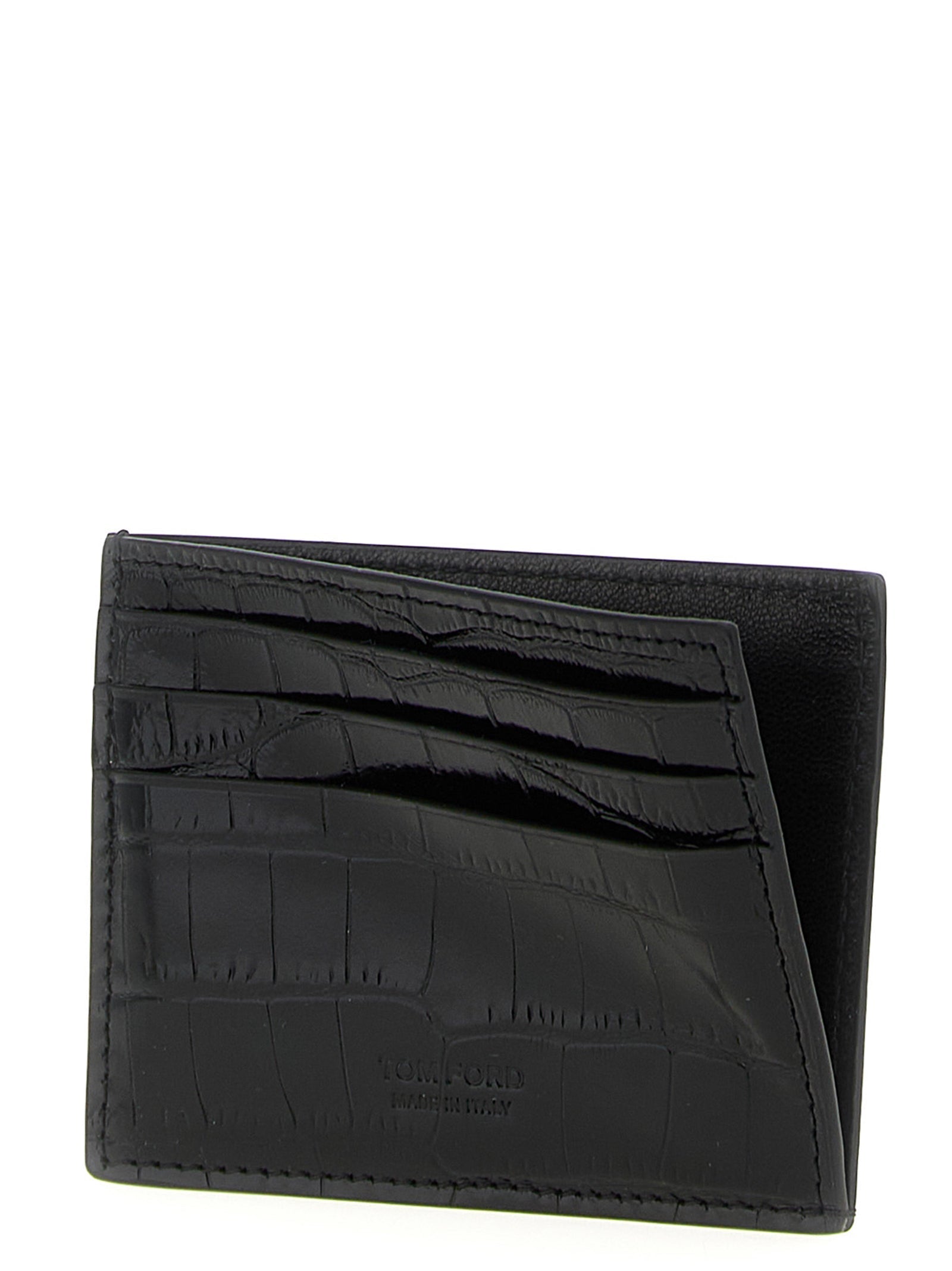 TOM FORD - TOM FORD - Crocodile leather card holder - Men’s Accessories