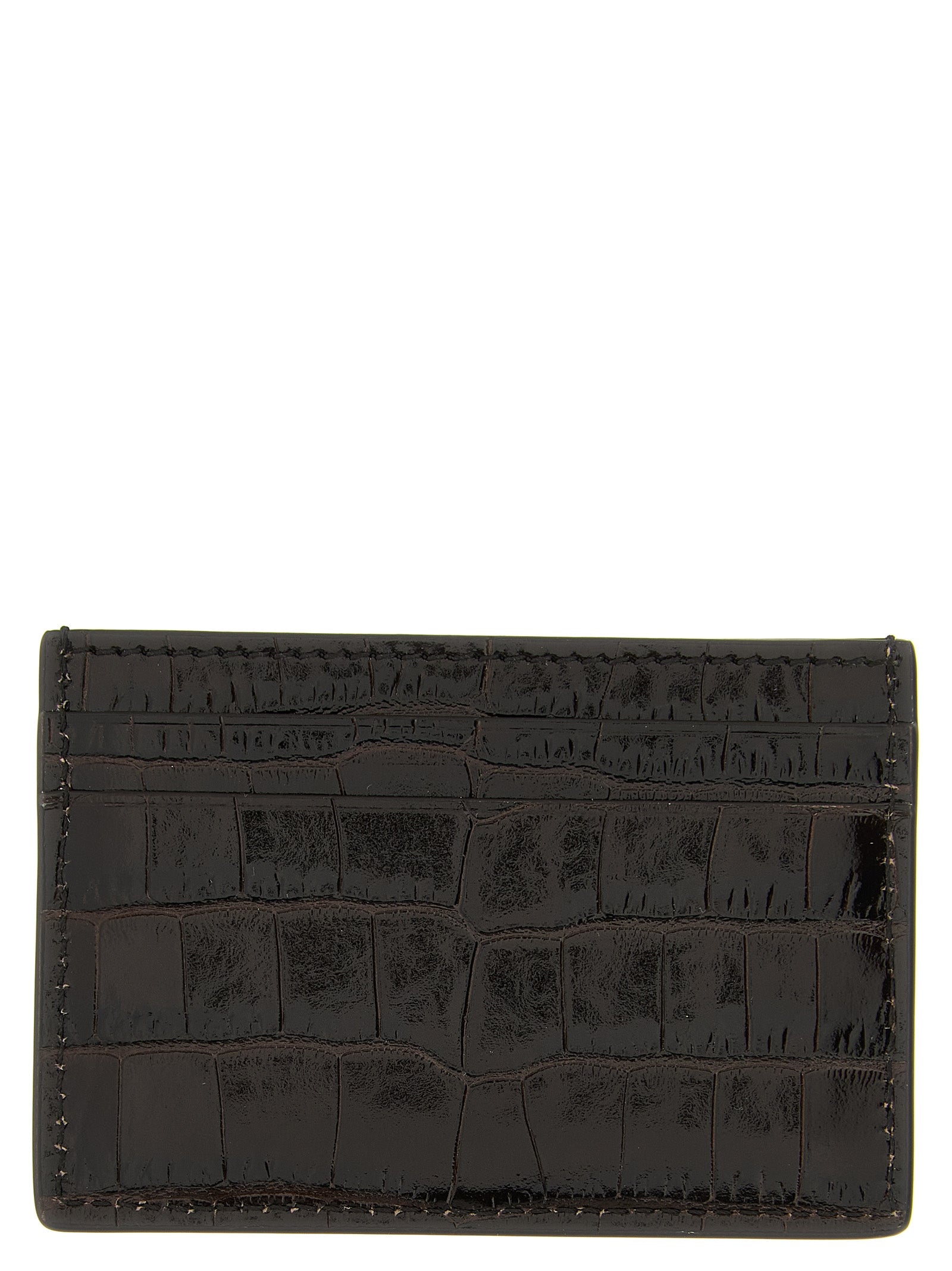 TOM FORD - TOM FORD - Crocodile leather card holder - Men’s Accessories