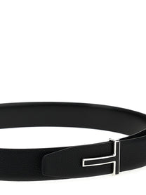 TOM FORD - TOM FORD - Logo leather belt - Men’s Accessories