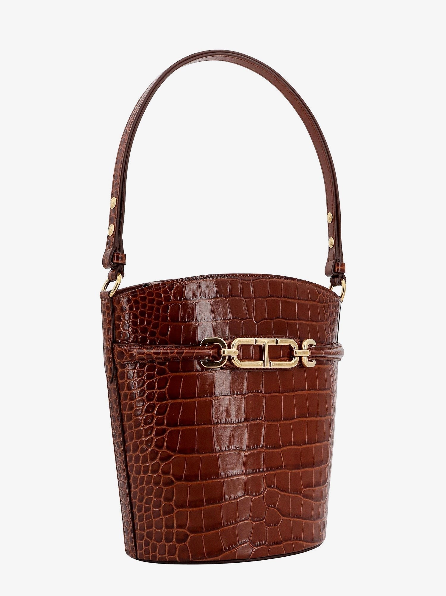 TOM FORD - Leather Bucket Bag With Whitney T Logo - Home-&gt;Woman-&gt;Bags-&gt;Bucket Bags