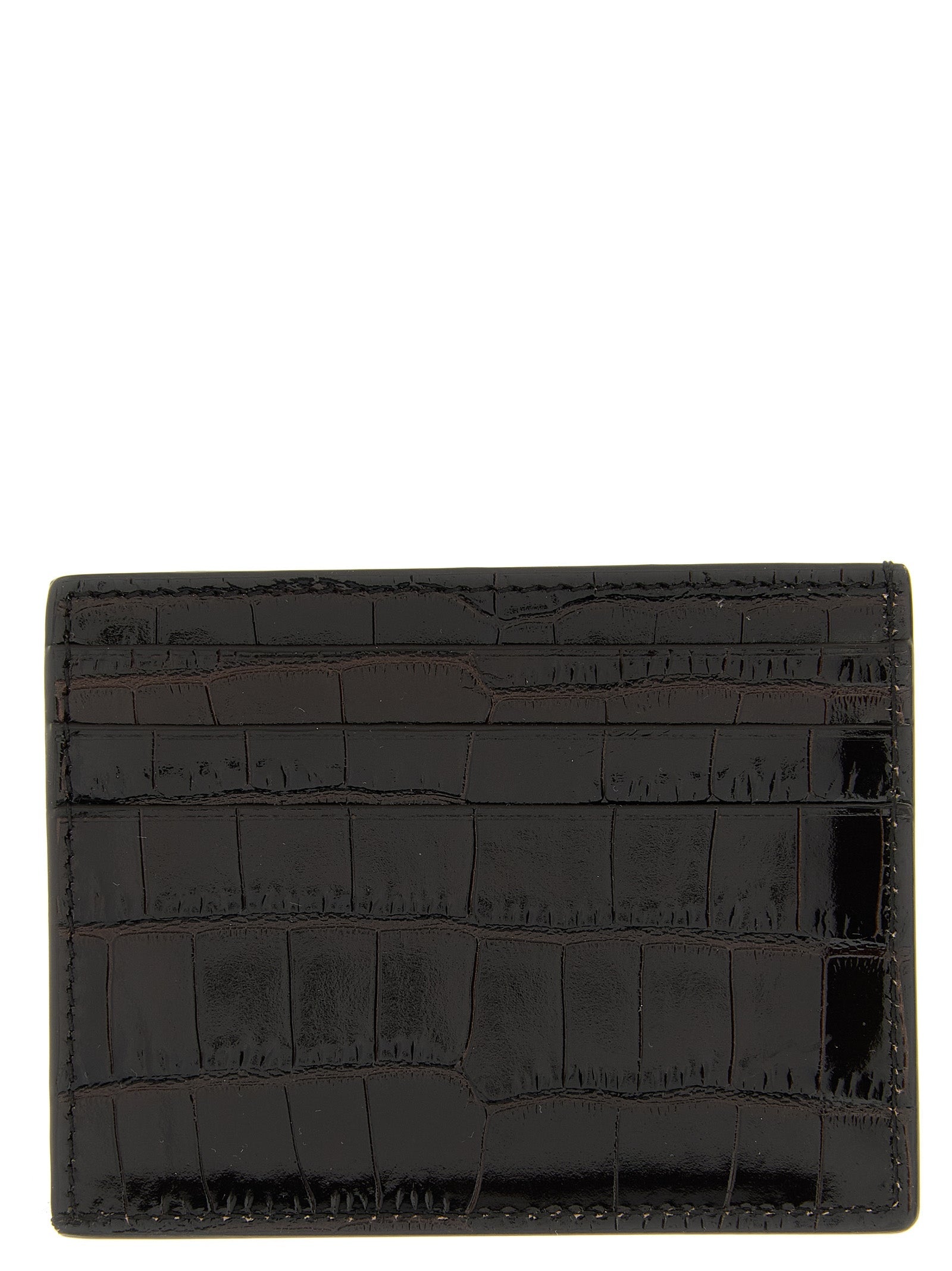 TOM FORD - TOM FORD - Crocodile leather card holder - Men’s Accessories