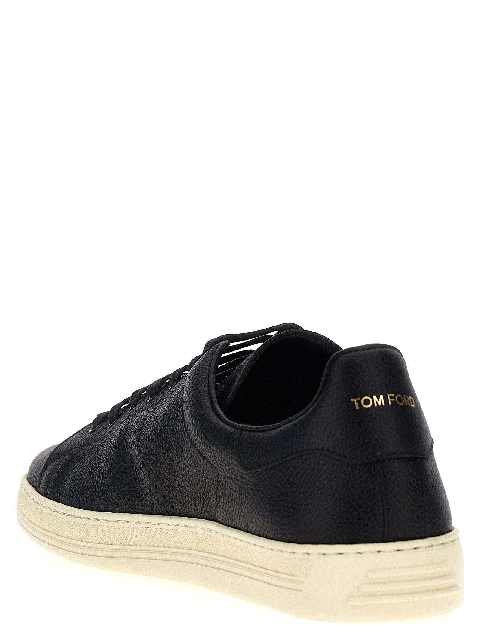 TOM FORD - TOM FORD - Logo leather sneakers - Men’s Shoes