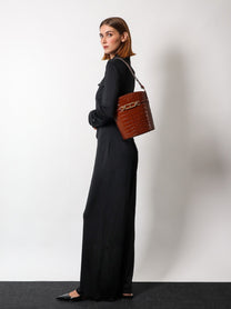 TOM FORD - Leather Bucket Bag With Whitney T Logo - Home-&gt;Woman-&gt;Bags-&gt;Bucket Bags