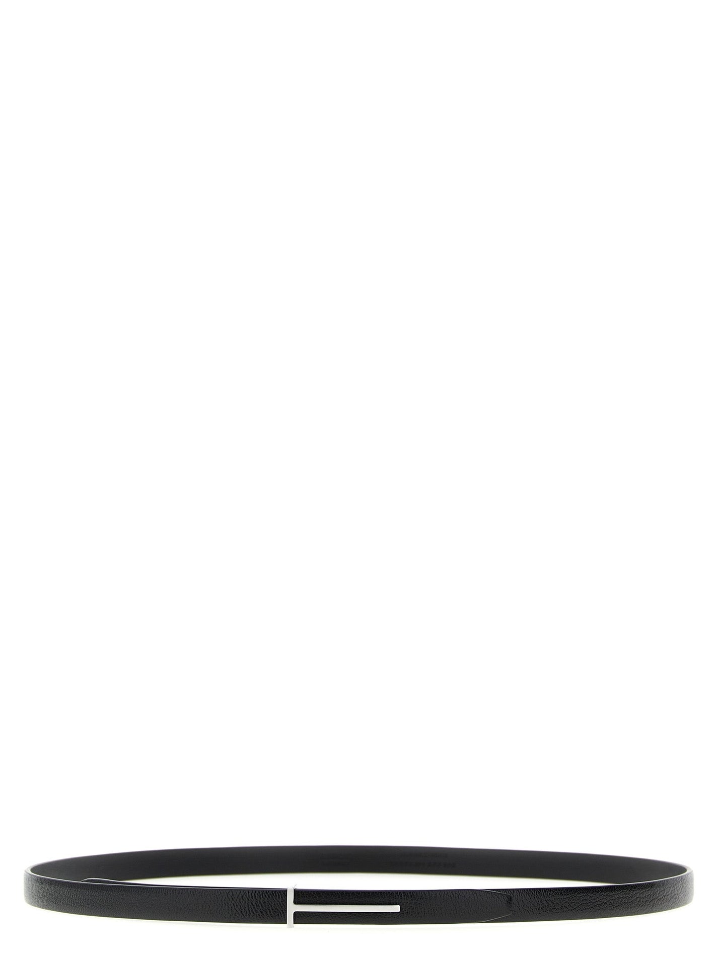 TOM FORD - TOM FORD - ’T’ leather belt - Men’s Accessories