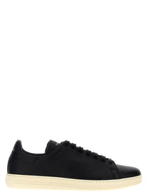 TOM FORD - TOM FORD - Logo leather sneakers - Men’s Shoes