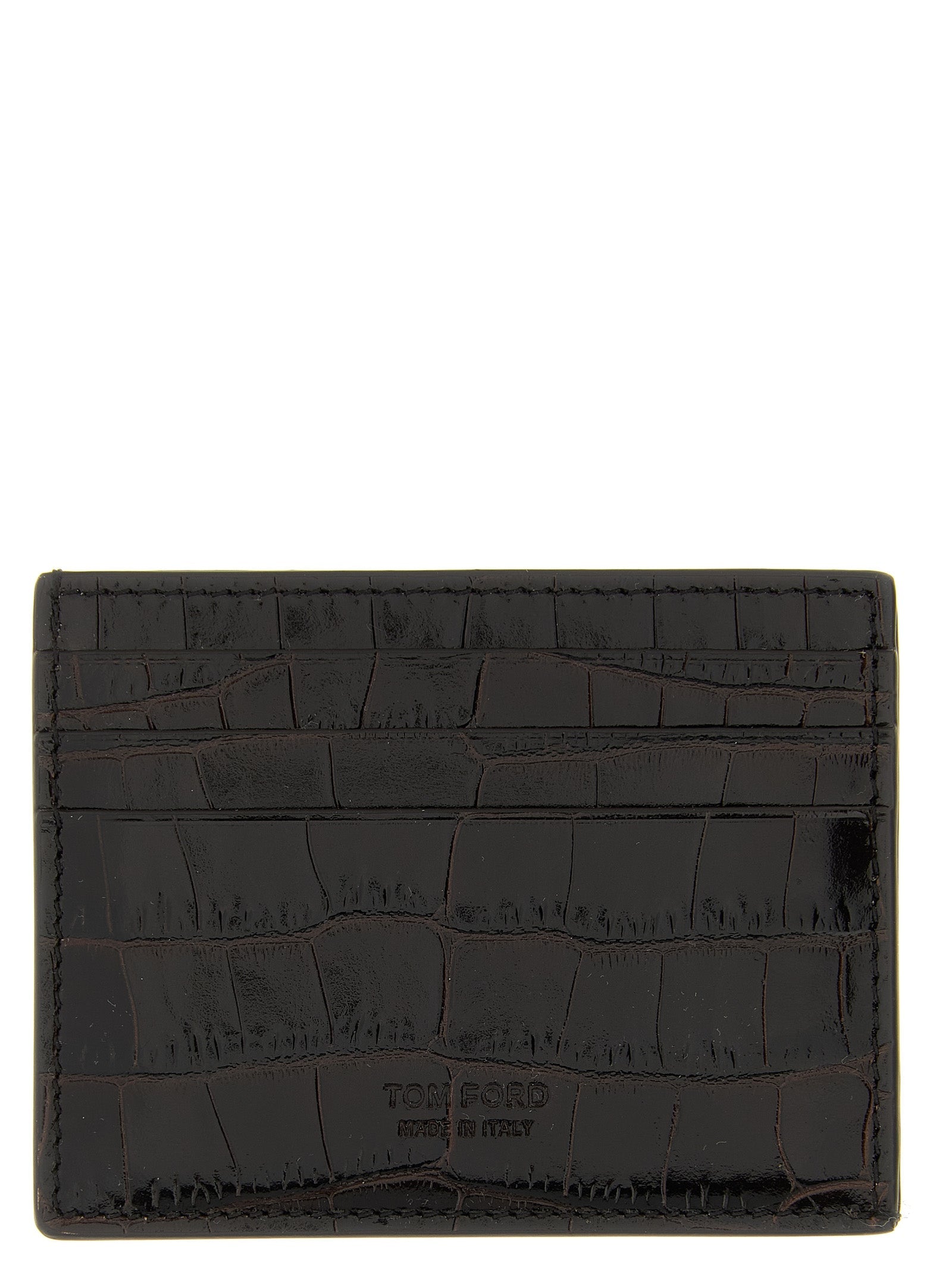 TOM FORD - TOM FORD - Crocodile leather card holder - Men’s Accessories