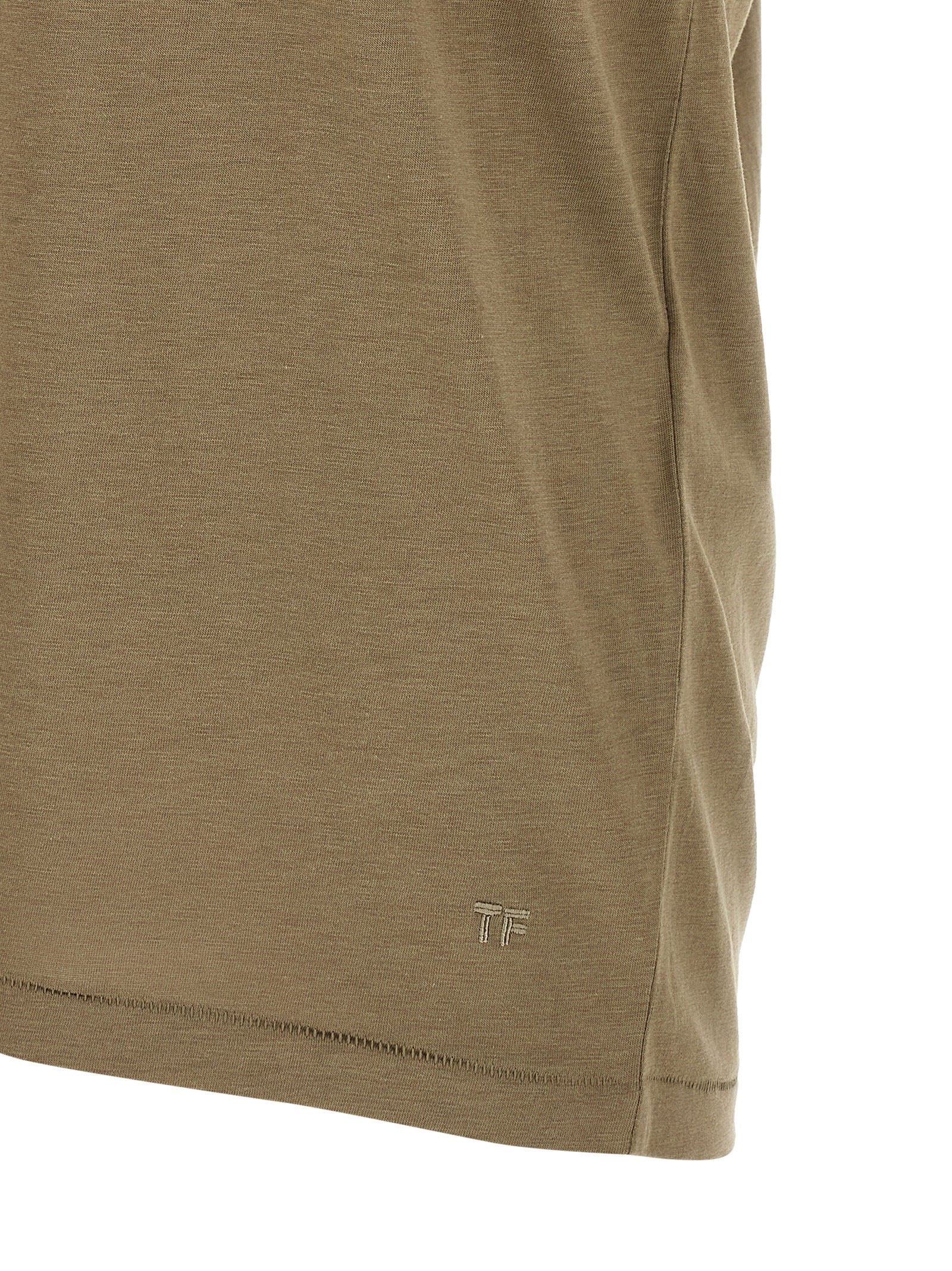 TOM FORD - TOM FORD - Logo embroidery t-shirt - Men’s Tops