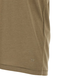 TOM FORD - TOM FORD - Logo embroidery t-shirt - Men’s Tops