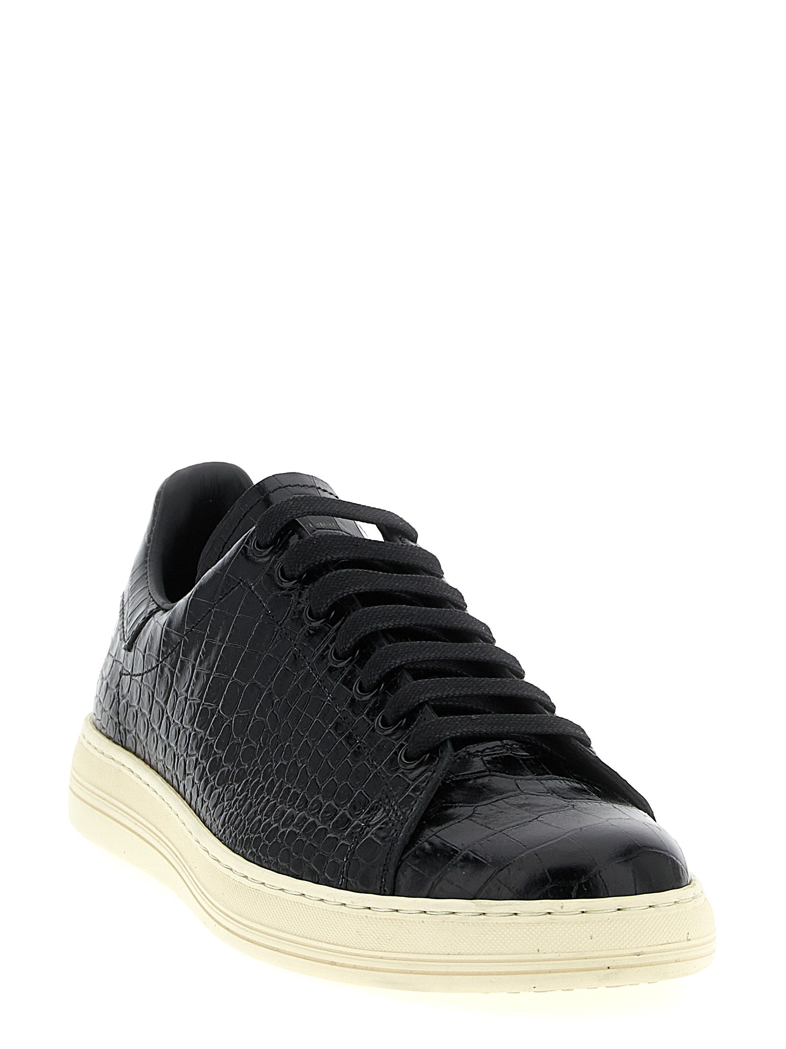 TOM FORD - TOM FORD - Crocodile print sneakers - Men’s Shoes