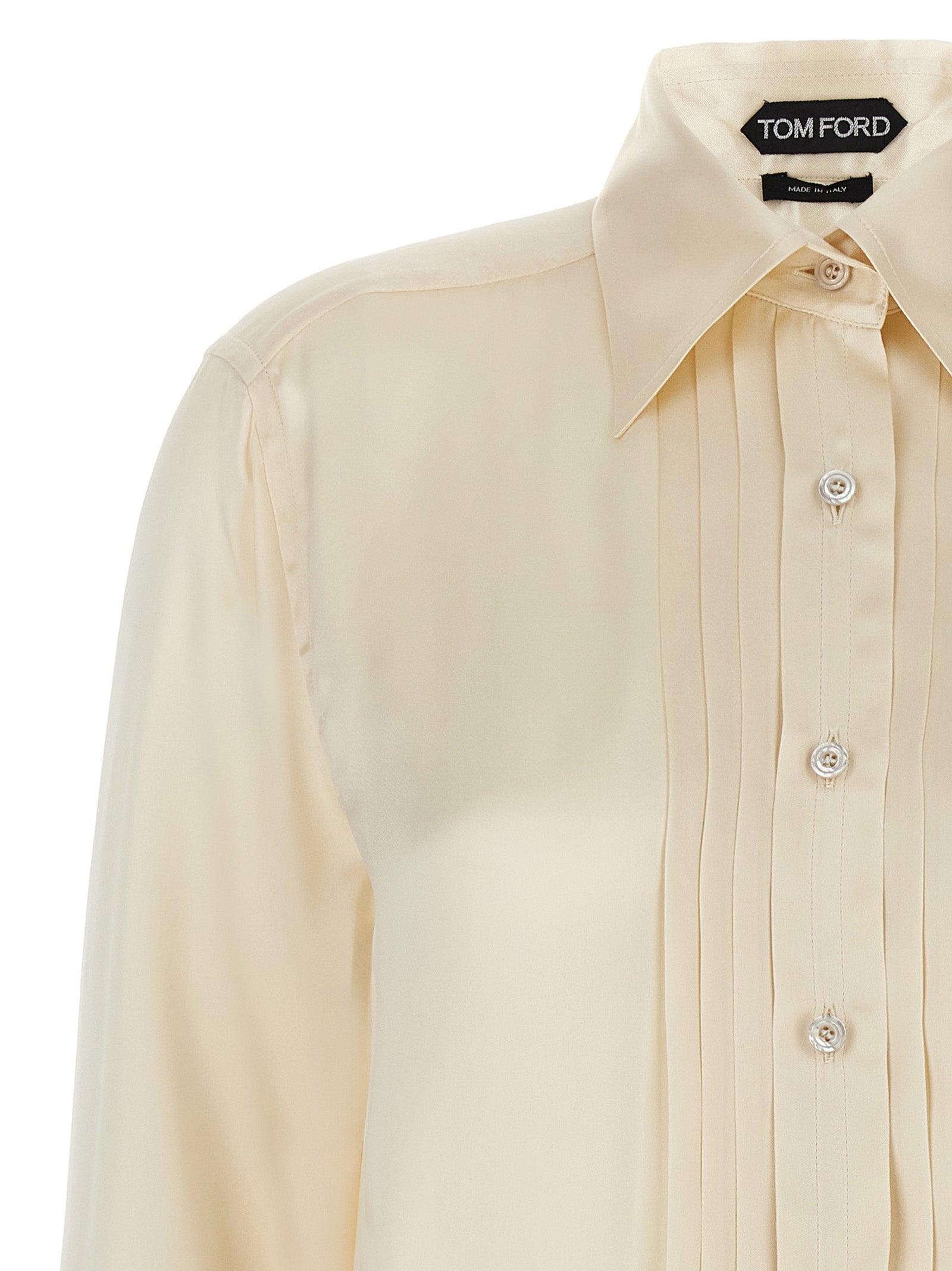 TOM FORD - TOM FORD - Pleated plastron shirt - Women’s Tops