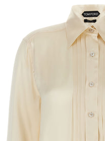 TOM FORD - TOM FORD - Pleated plastron shirt - Women’s Tops