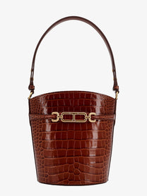 TOM FORD - Leather Bucket Bag With Whitney T Logo - Home-&gt;Woman-&gt;Bags-&gt;Bucket Bags