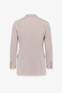 Tom Ford men’s white cashmere and silk blazer with tailored fit and subtle button detailing on cuffs