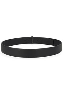 Tom Ford men’s black leather belt with minimalist buckle for a sleek and stylish look