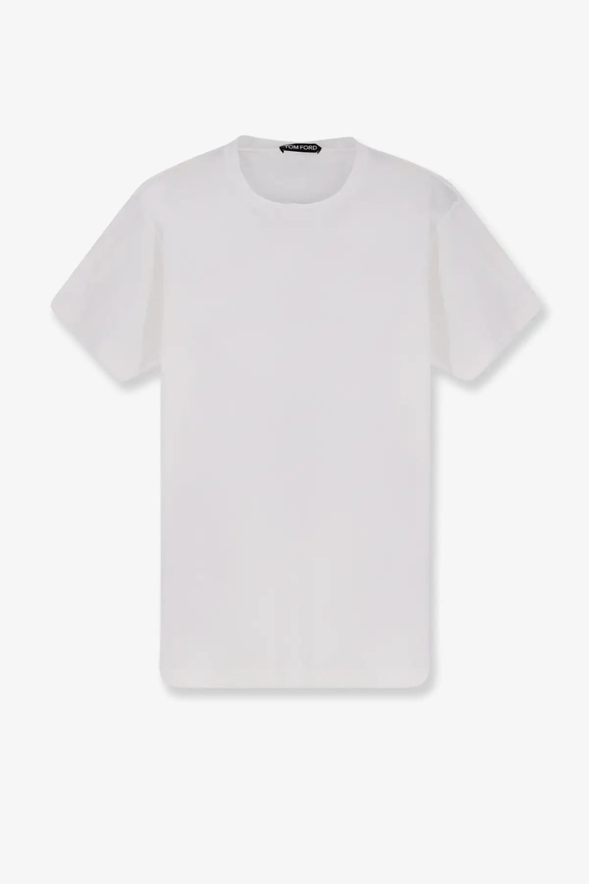 Tom ford men’s white short-sleeved crew neck t-shirt made of cotton and silk blend for a luxurious feel
