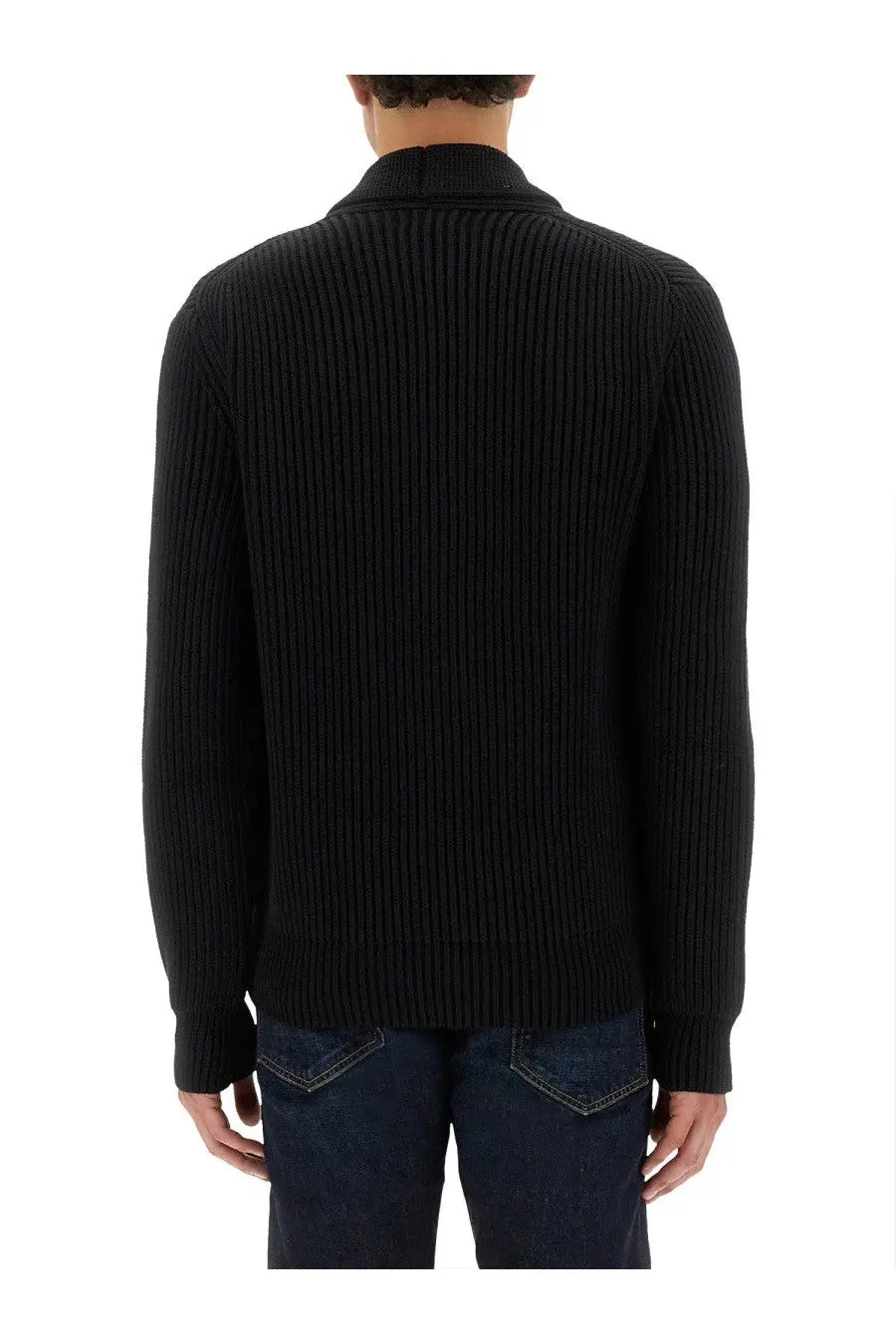 Tom Ford Men's Double Breasted Cardigan Black, view 3