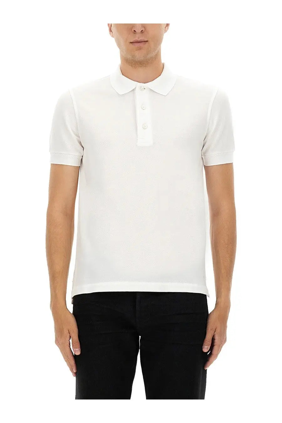 Tom Ford Men's Pique Polo White