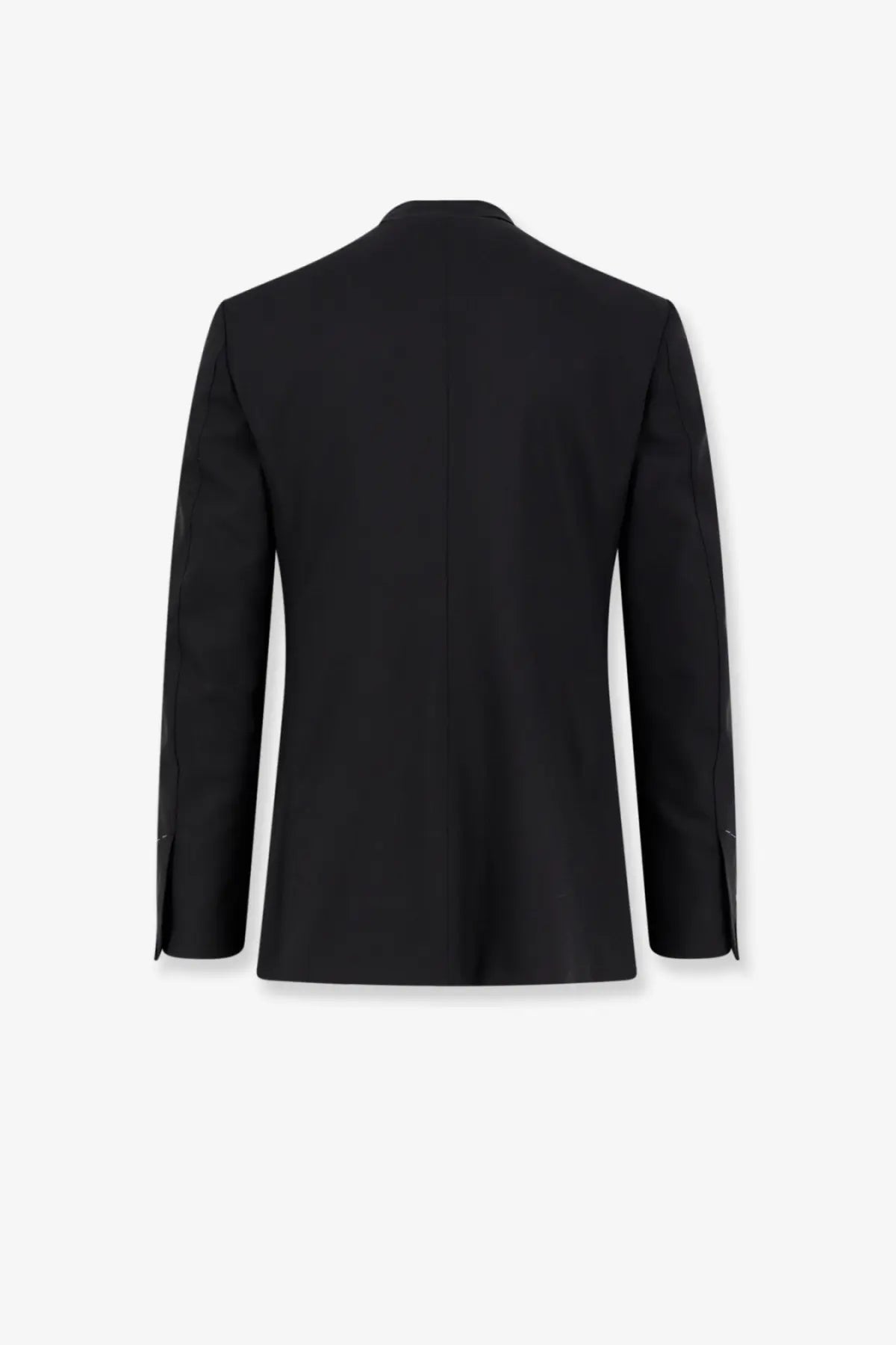 Tom Ford men’s Shelton wool tuxedo black tailored suit jacket with sleek modern cut and subtle seam detailing