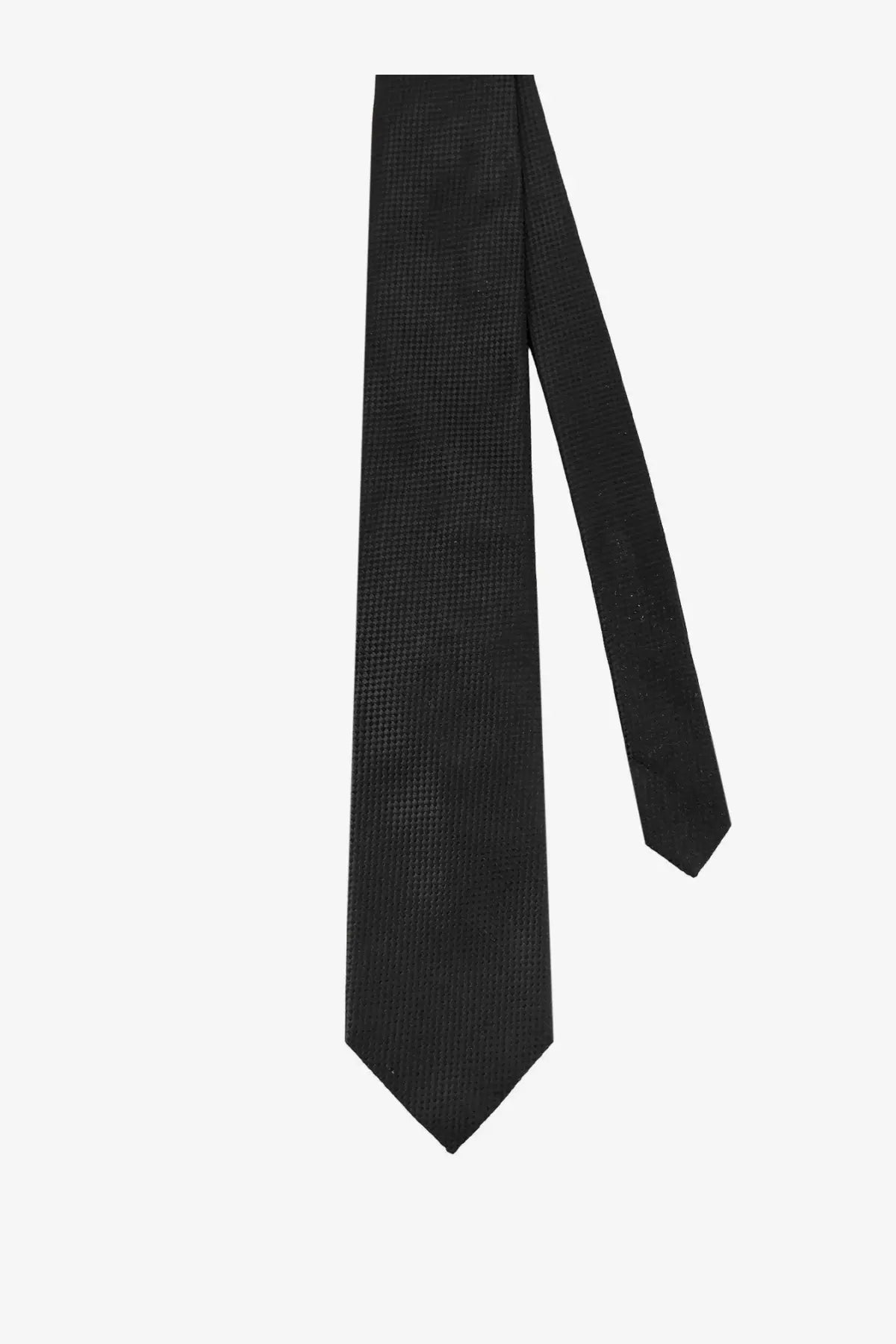 Tom Ford men’s silk tie black with subtle textured pattern for formal and elegant occasions