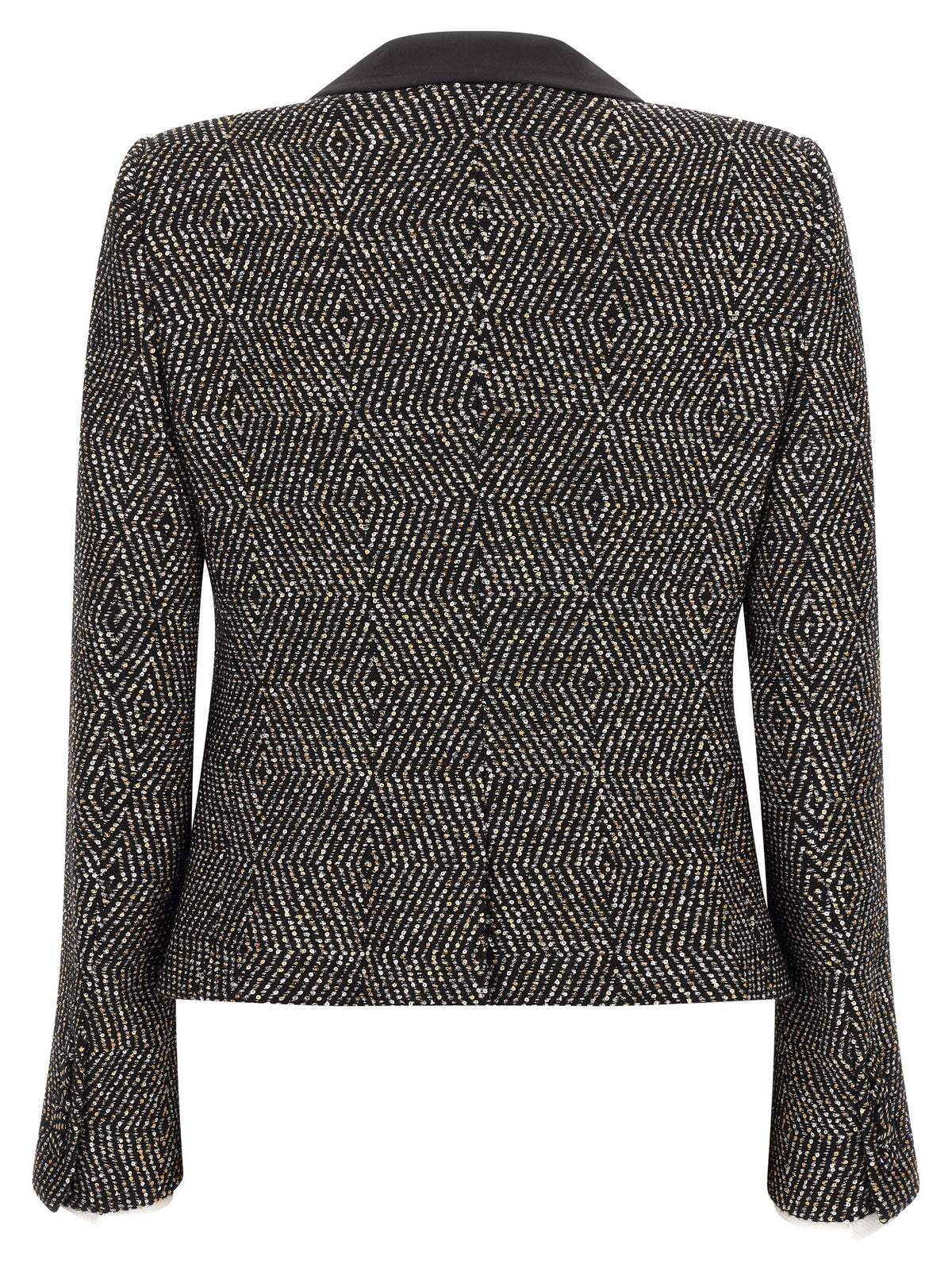 Tom Ford Tweed Boyfriend Jacket Black, view 2
