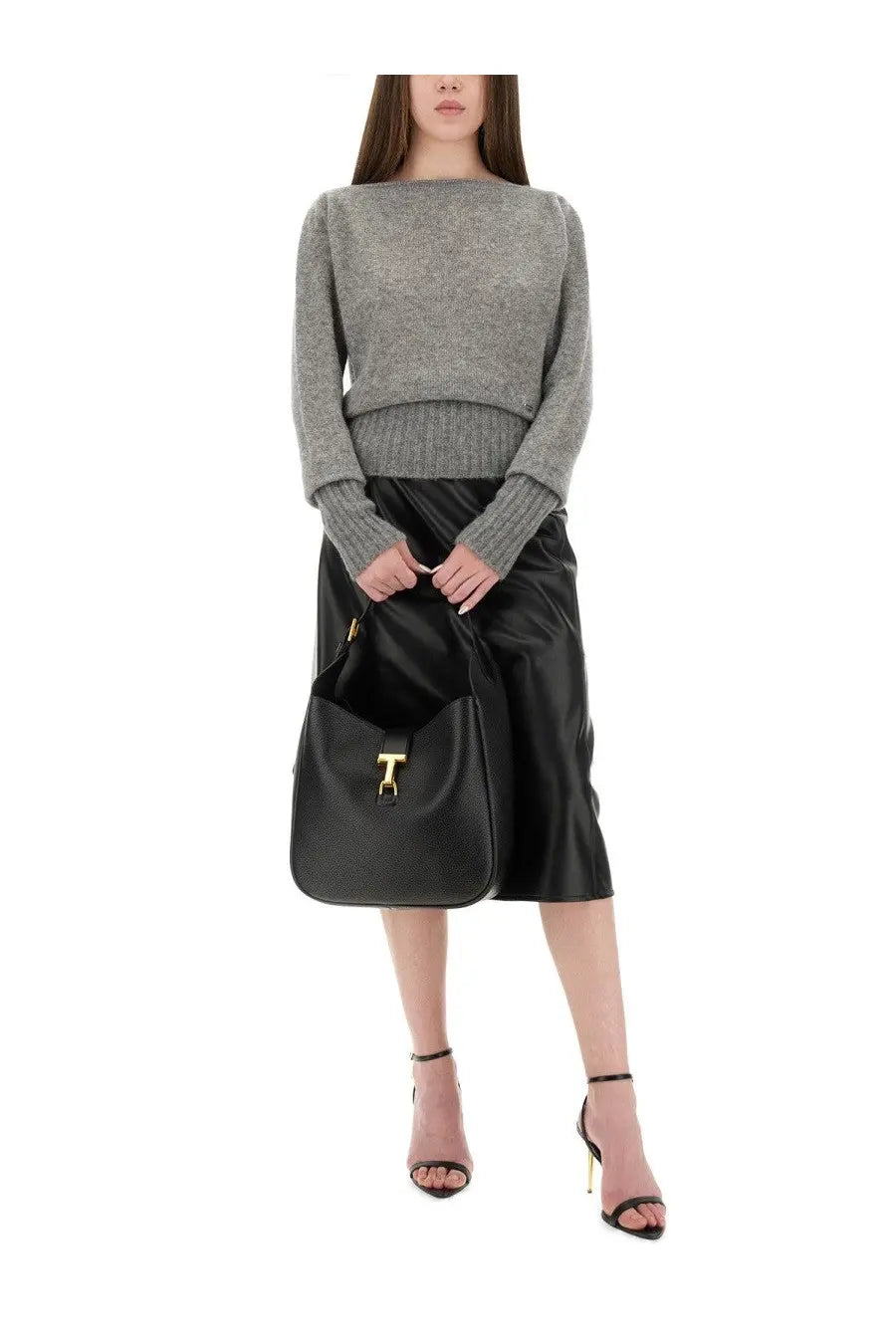 Tom Ford Women's Boat Neck Sweater Grey, view 2