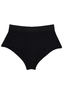 Tom Ford women’s black high-waisted briefs with smooth stretchy fabric and subtle logo on the waistband