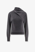 Tom Ford Women's Cashmere and Cotton Turtleneck Sweater Grey