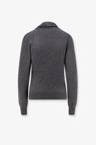 Tom Ford Women's Cashmere and Cotton Turtleneck Sweater Grey, view 4
