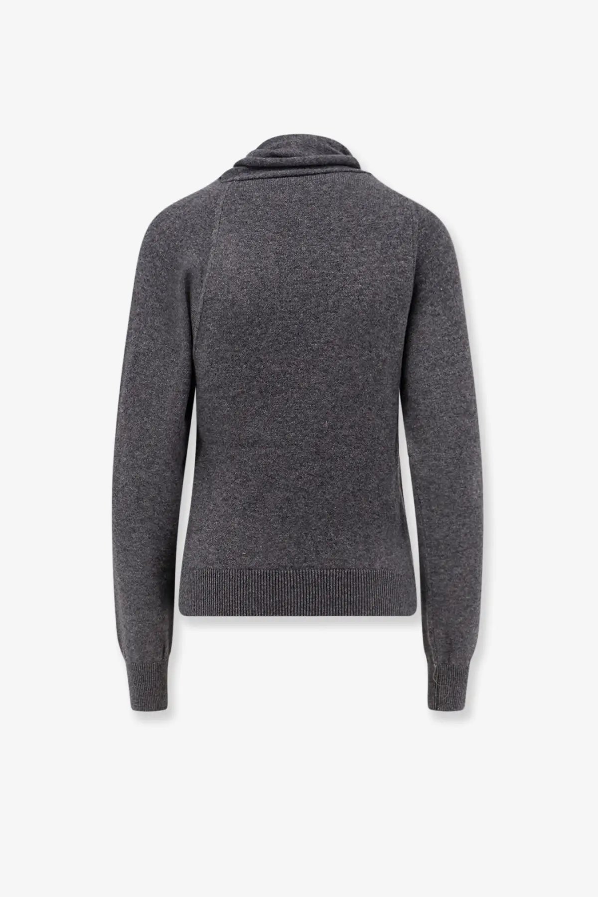 Tom Ford Women's Cashmere and Cotton Turtleneck Sweater Grey, view 4