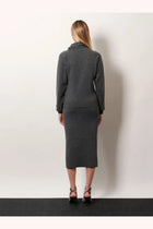 Tom Ford Women's Cashmere and Cotton Turtleneck Sweater Grey, view 3