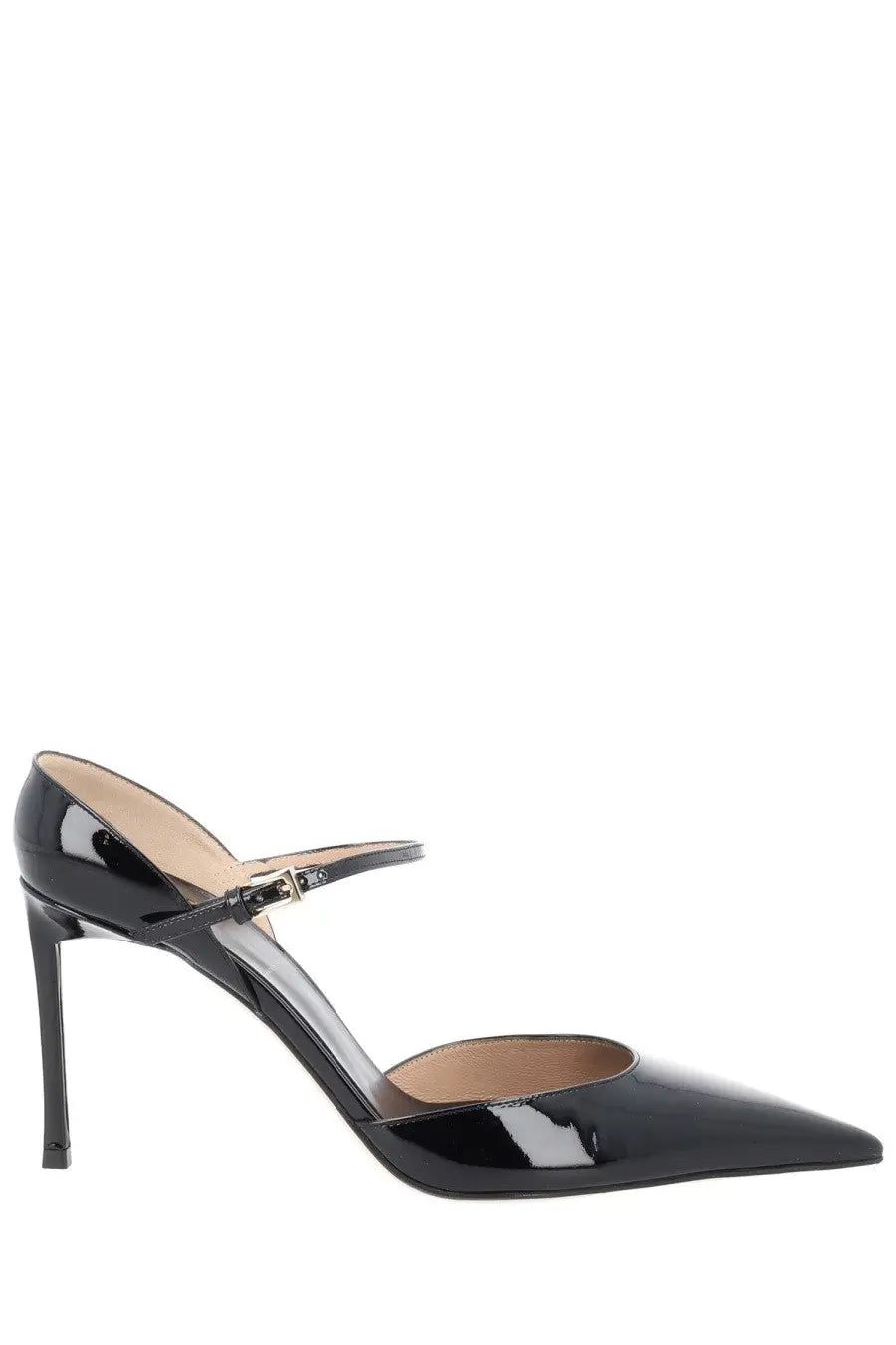 Tom ford women’s Écolleté Mary Jane black patent leather pointed-toe pump with ankle strap and high heel