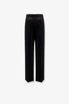 Tom Ford Women's Pleated Wool Trousers Black, view 4