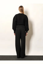 Tom Ford Women's Pleated Wool Trousers Black, view 3
