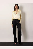 Tom Ford Women's Pyjamas Stretch Satin Trousers Black, view 2