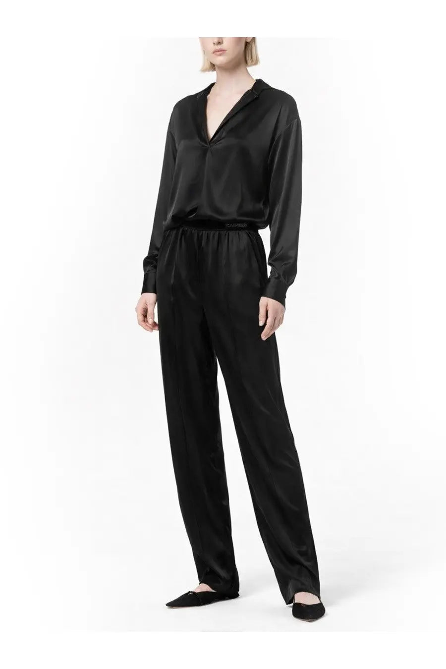 Tom Ford Women's Silk Pajama Pants Black, view 2