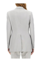 Tom Ford Women's Single Breasted Tuxedo Jacket Bianca Grey, view 3