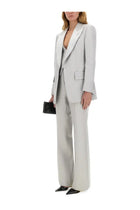 Tom Ford Women's Single Breasted Tuxedo Jacket Bianca Grey, view 2