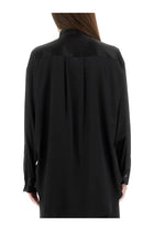 Tom Ford Women's Stretch Silk Satin Shirt Black, view 3