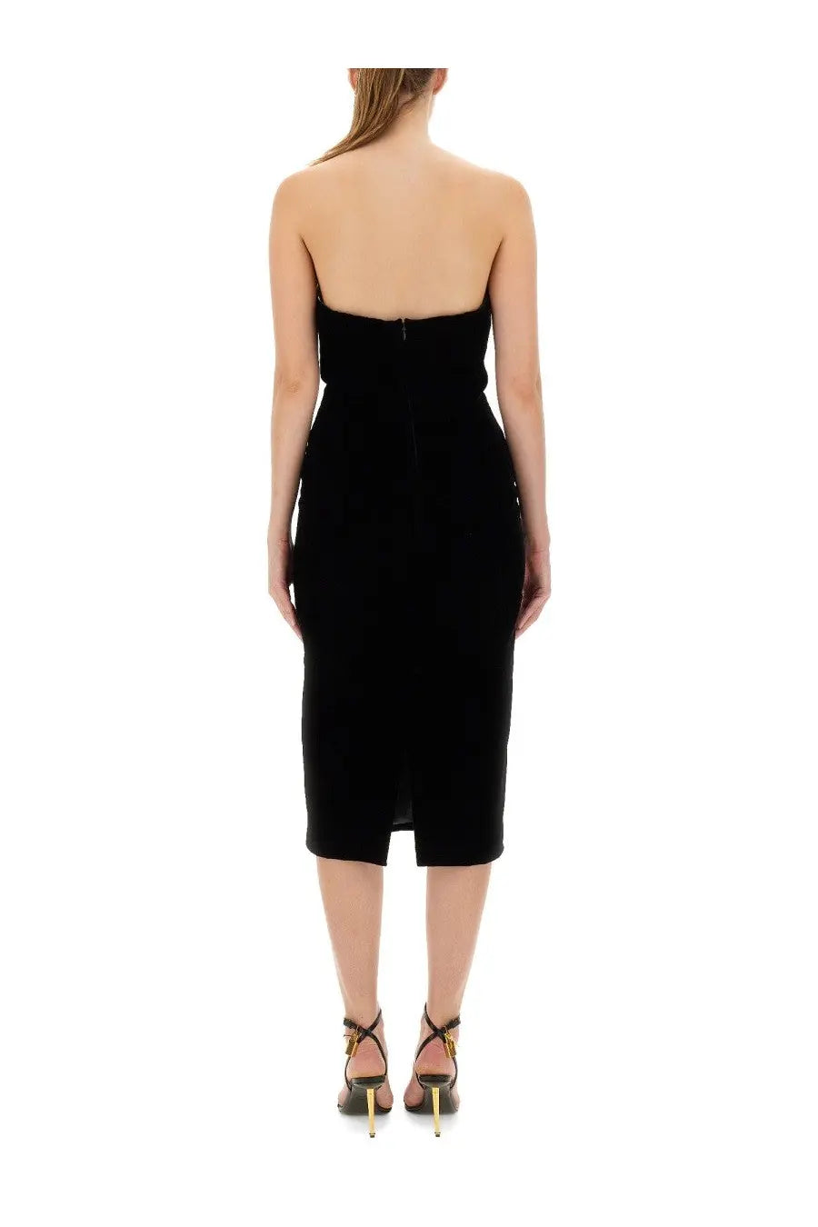 Tom Ford Women's Velvet Cocktail Dress Black, view 3