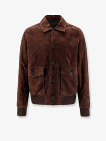 ARMA Men's Tomme Reversible Suede Jacket Brown