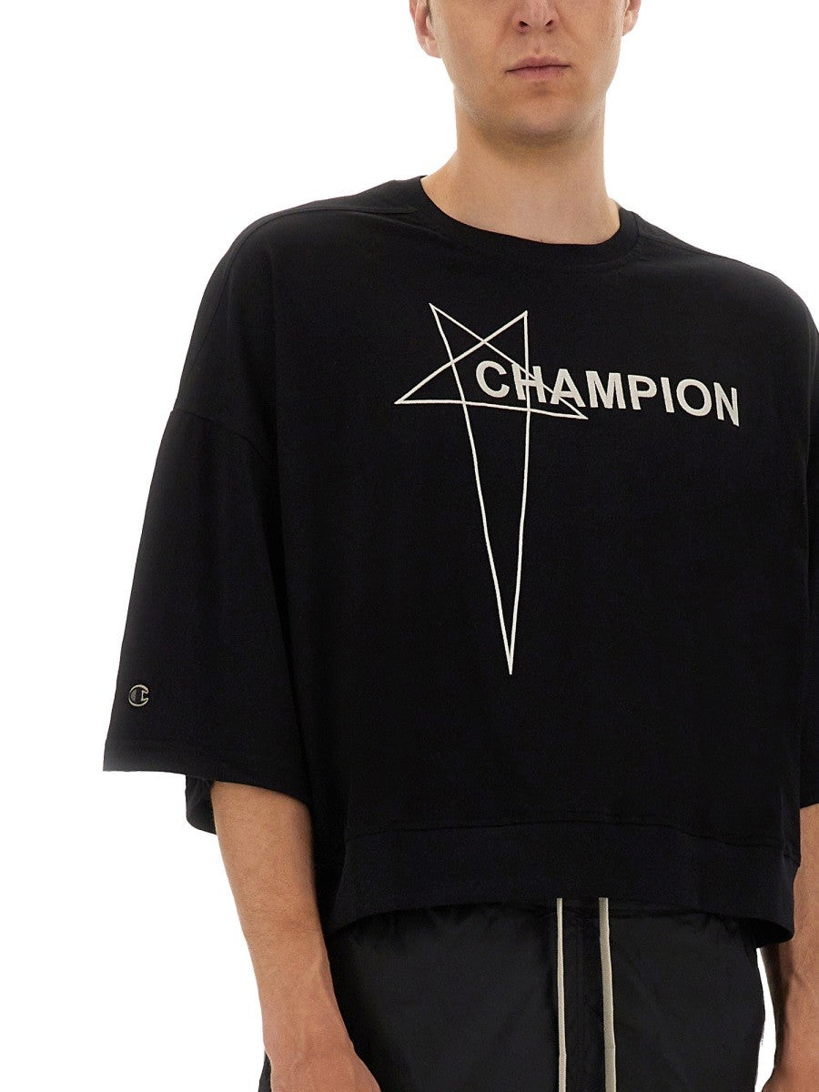 Champion X Rick Owens Men's Tommy Cropped Shirt Black