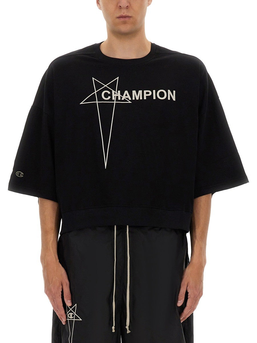 Champion X Rick Owens Men's Tommy Cropped Shirt Black