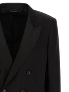 Tom Ford Tone on Tone Polka Dot Blazer Black, view 3